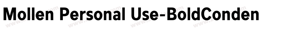Mollen Personal Use-BoldCondensed字体转换